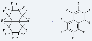 Naphthalene,1,2,3,4,5,6,7,8-octafluoro- is prepared by reaction of octadecafluoro-decahydro-naphthalene.